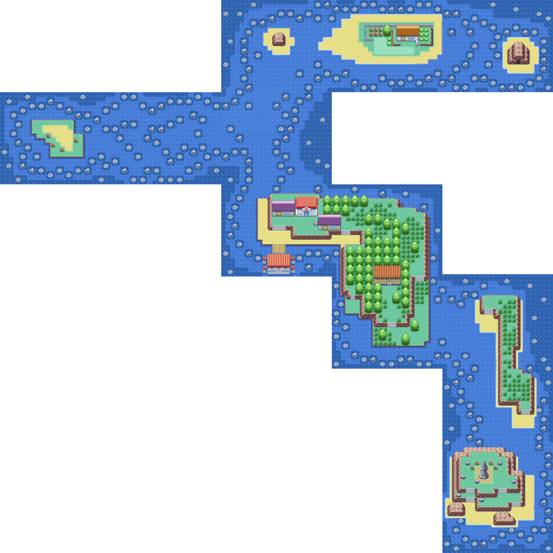 Five Island map — Pokémon Kanto