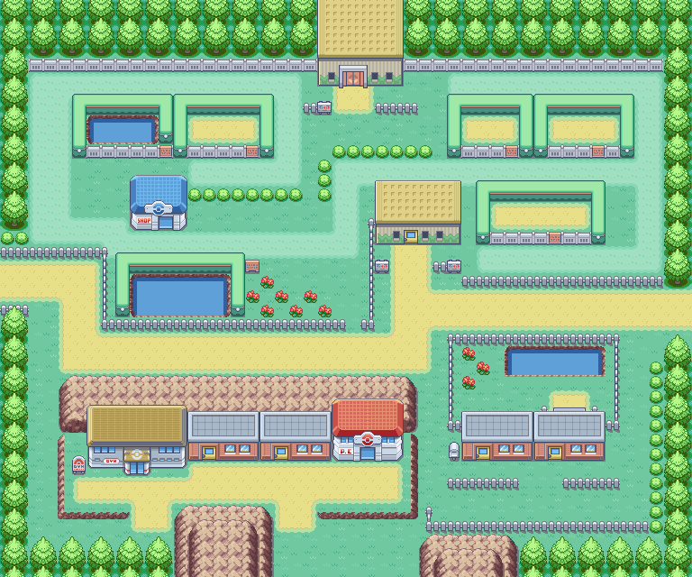 Fuchsia City map — Pokémon Kanto
