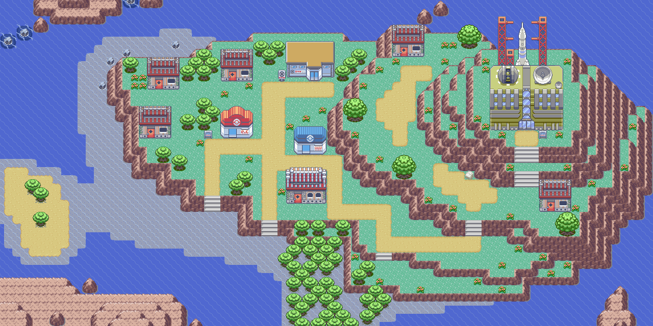 Mossdeep City map — Pokémon Hoenn