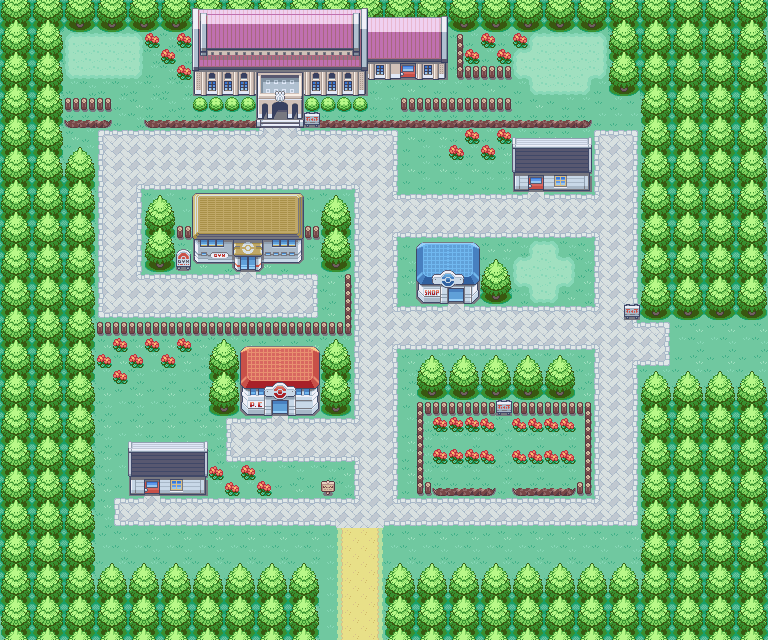 Pewter City map — Pokémon Kanto