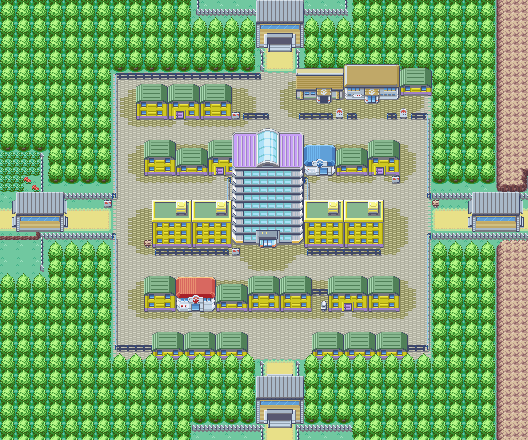 Saffron City map — Pokémon Kanto