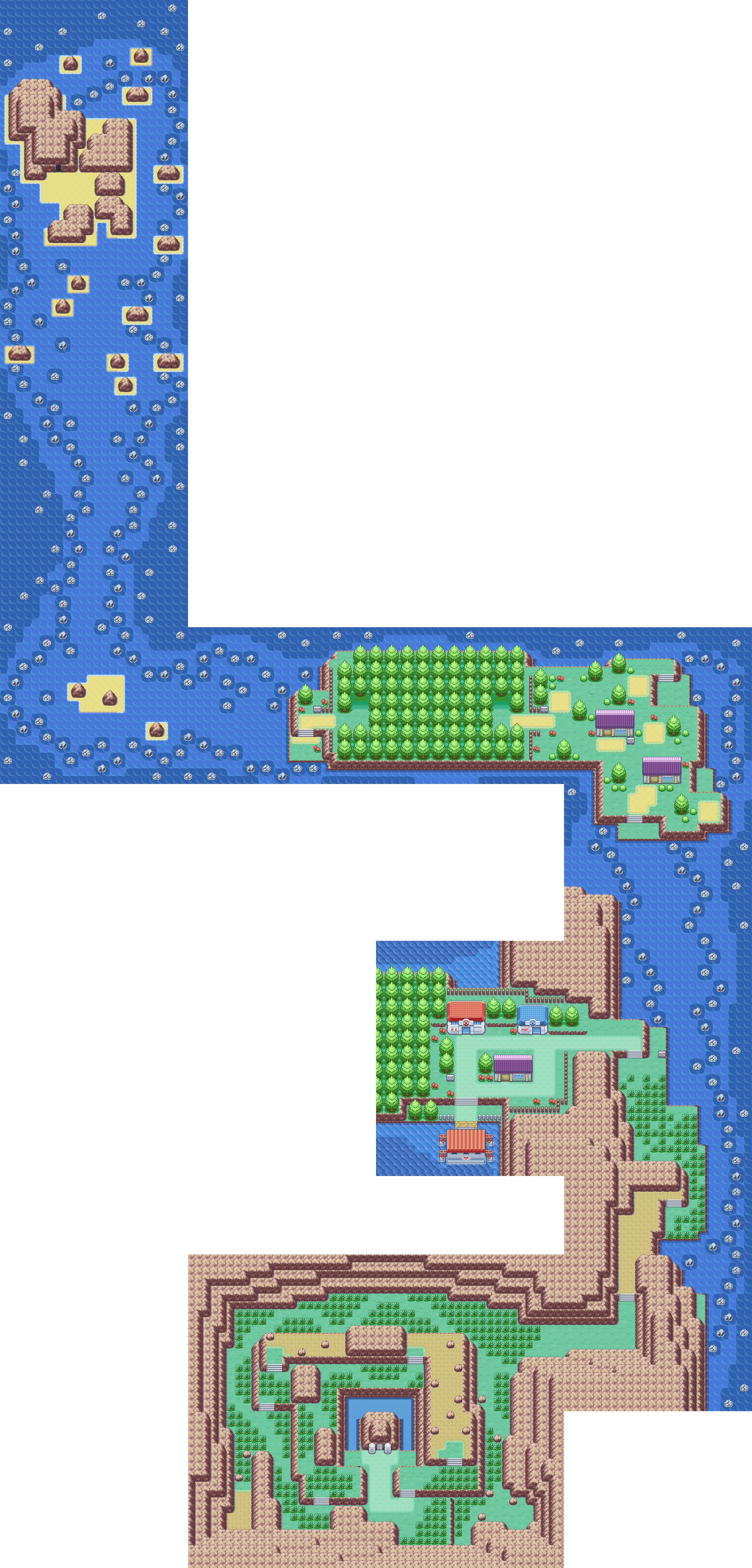 Six Island map — Pokémon Kanto