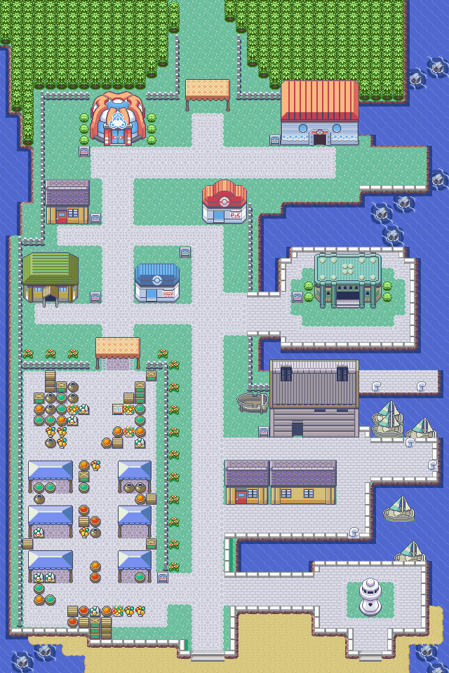 Slateport City map — Pokémon Hoenn