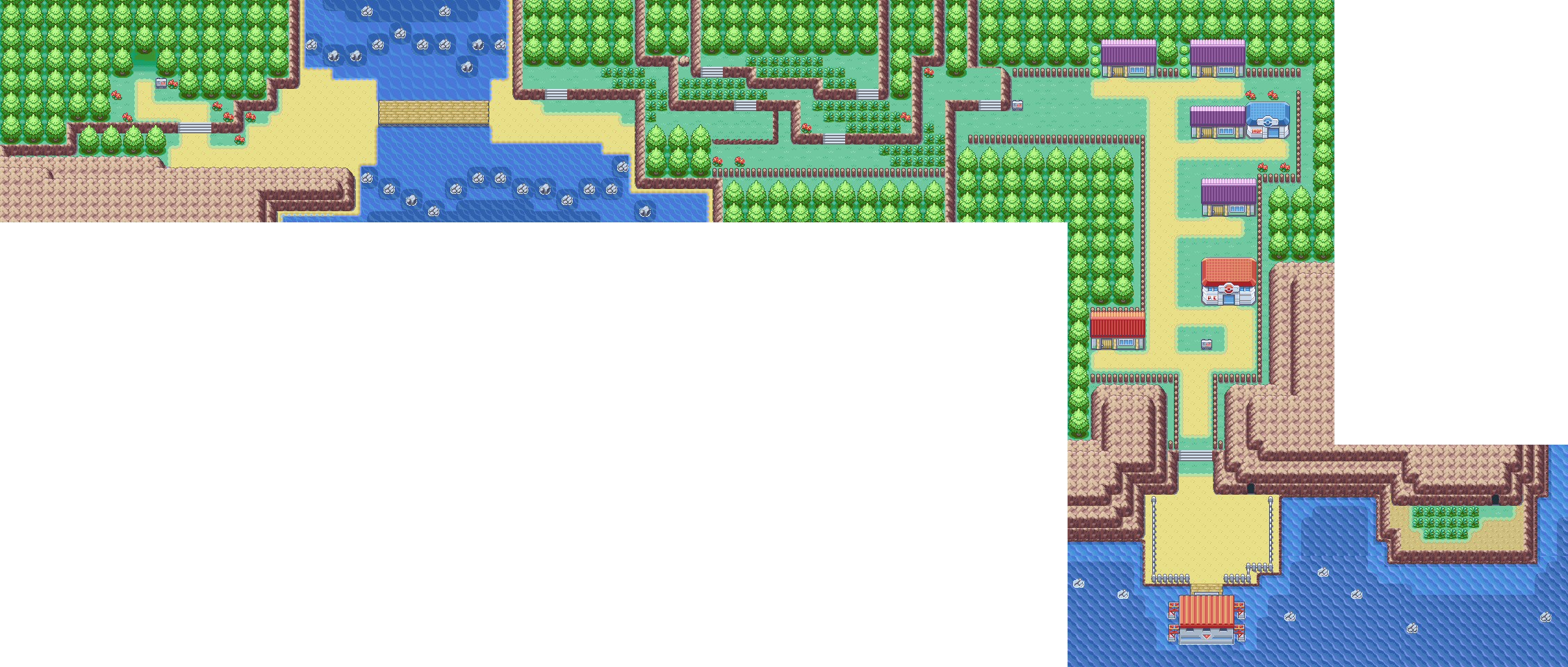 Three Island map — Pokémon Kanto