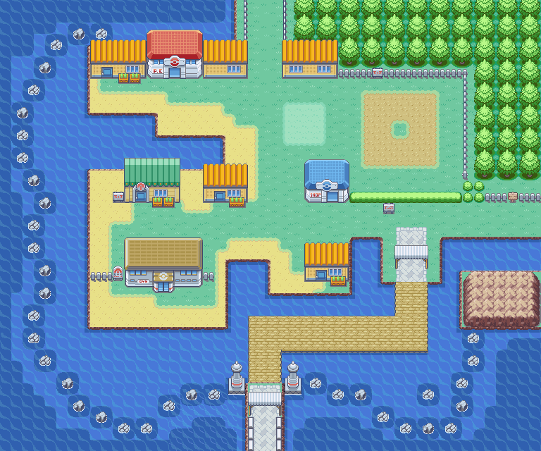 Vermilion City map — Pokémon Kanto