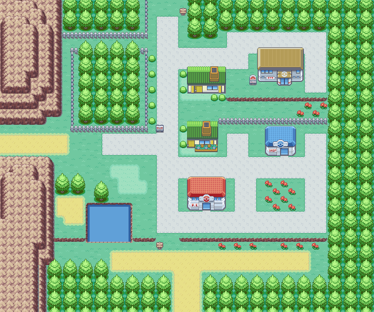 Viridian City map — Pokémon Kanto