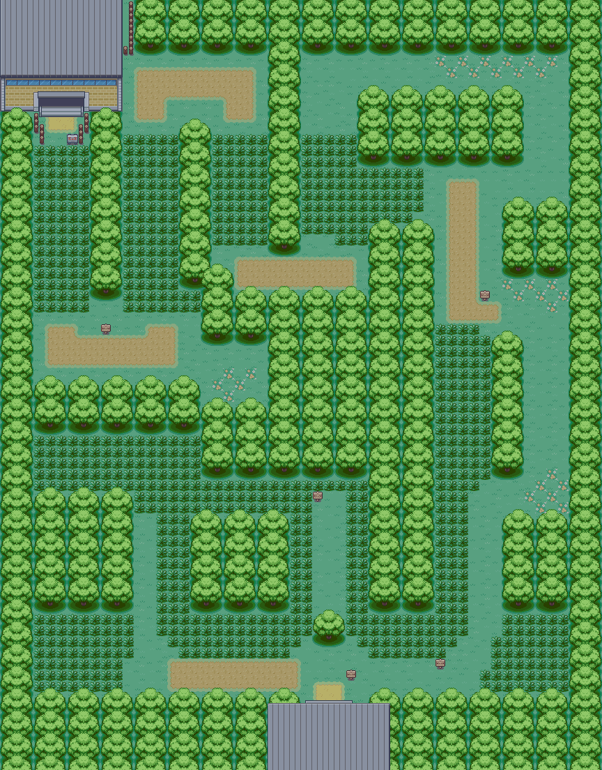 Viridian Forest map — Pokémon Kanto